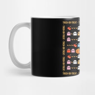 Retro Pumpkin Eating Ghosts Mug